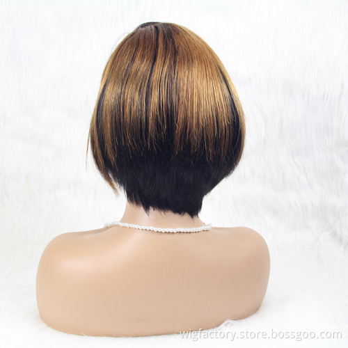 Factory cheap wholesale human hair wig, 13*4 lace frontal wigs human hair lace front cut, pixie cut short human hair wig